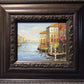 Original painting on canvas, European cityscape, Certificate of Authenticity