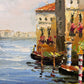 Original painting on canvas, European cityscape, Certificate of Authenticity