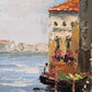 Original painting on canvas, European cityscape, Certificate of Authenticity