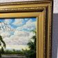 Original Vintage oil painting on board, Summer Landscape, Signed, Dated, Framed