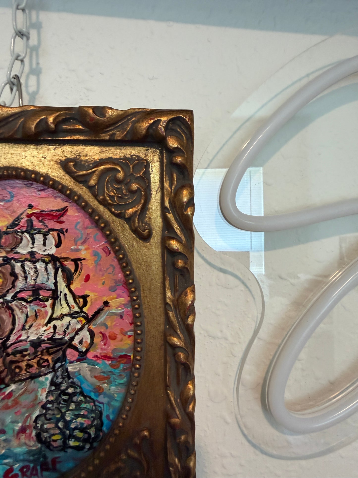 Serg Graff "Lucky Catch" Seascape Acrylic Painting Ship Nautical Art