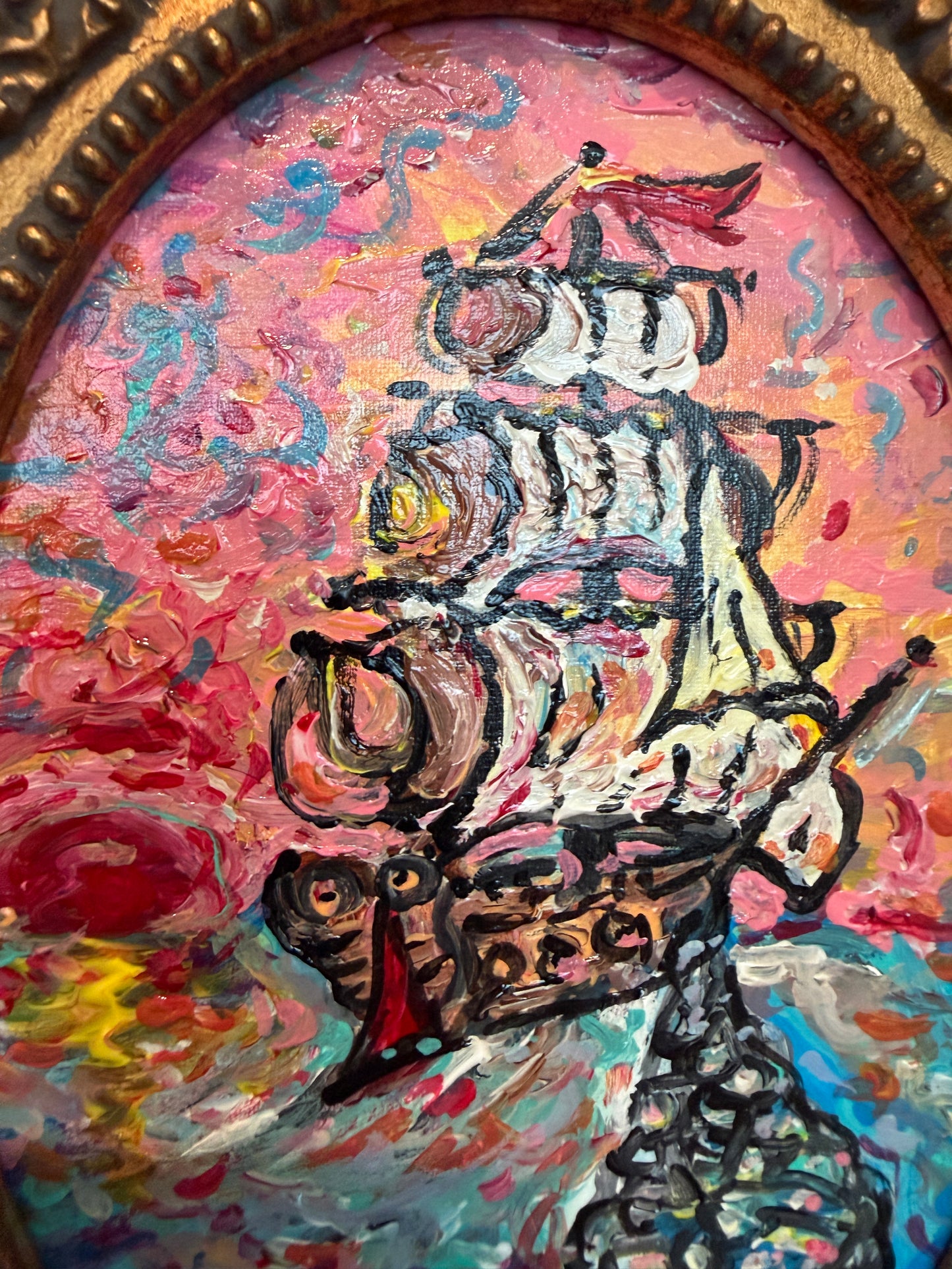 Serg Graff "Lucky Catch" Seascape Acrylic Painting Ship Nautical Art