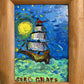 Serg Graff "Luna Maris" Seascape Acrylic Painting Moonlit Ship Nautical Art