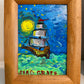 Serg Graff "Luna Maris" Seascape Acrylic Painting Moonlit Ship Nautical Art