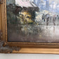 Original oil painting on canvas France, Paris, Eiffel Tower, K. Basset, Framed