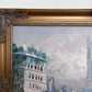 Original oil painting on canvas France, Paris, Eiffel Tower, K. Basset, Framed