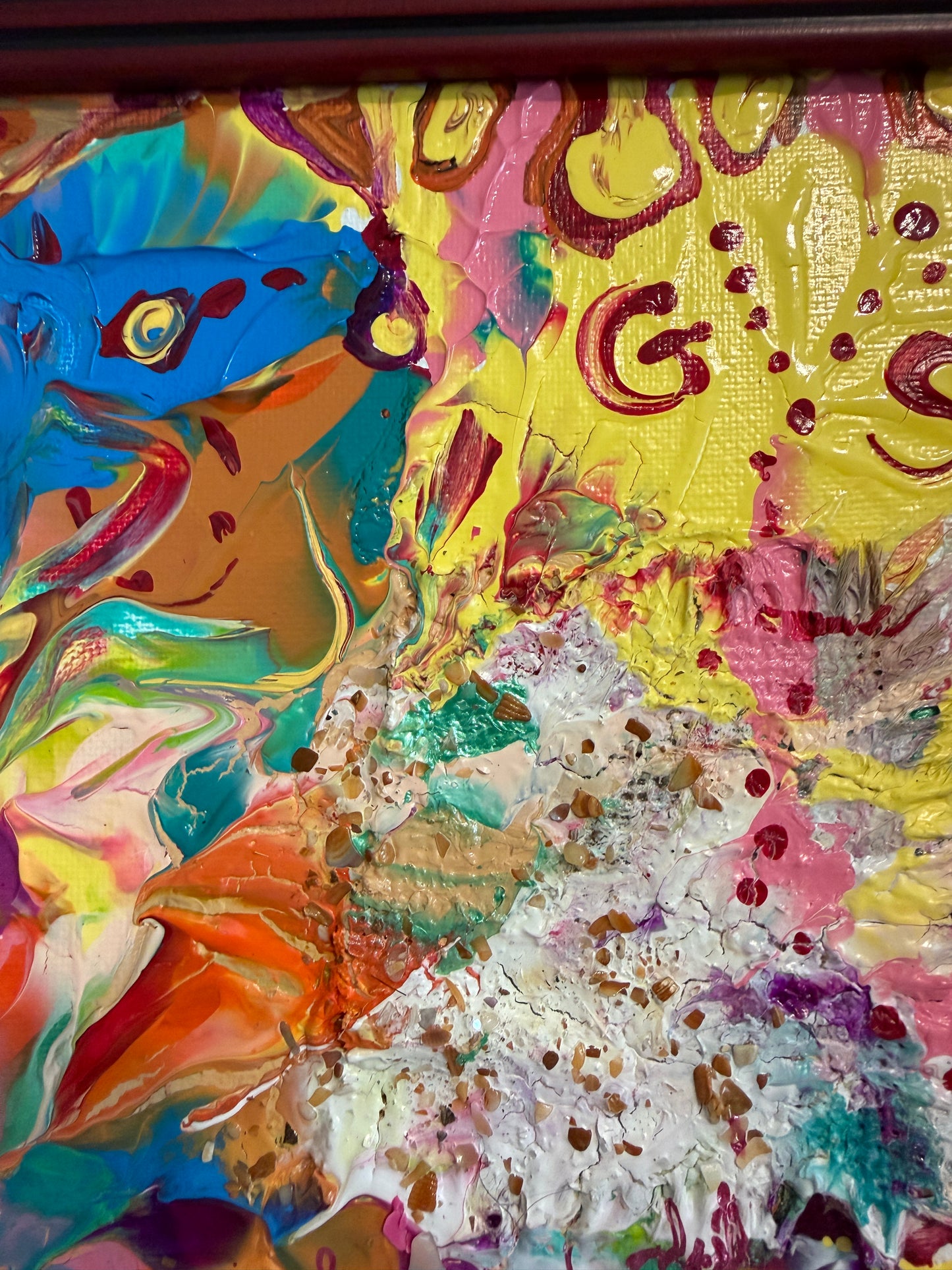 Serg Graff "Fabric of Joy" Abstract Painting Acrylic on Canvas Framed Art, COA