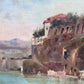 1894 Nicholas Briganti (1861-1944) Antique oil painting cityscape Italy Sorrento