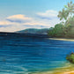 Tropical Beach Oil Painting Signed M Gordon, Palm Tree Seascape, Caribbean Coast
