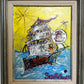 Pirate Ship of Destiny by Serg Graff Acrylic Painting Framed Nautical Art, COA