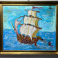 Original painting on canvas by Serg Graff, Skipper "Sea Wolf", seascape, COA