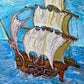 Original painting on canvas by Serg Graff, Skipper "Sea Wolf", seascape, COA