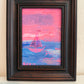 “Pin Dream” by Serg Graff Original Painting, Pink Sailboat Seascape, Coastal Art