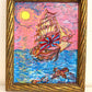 Serg Graff “Manifesto” Original Painting, Fantasy Ship Seascape, Nautical Art