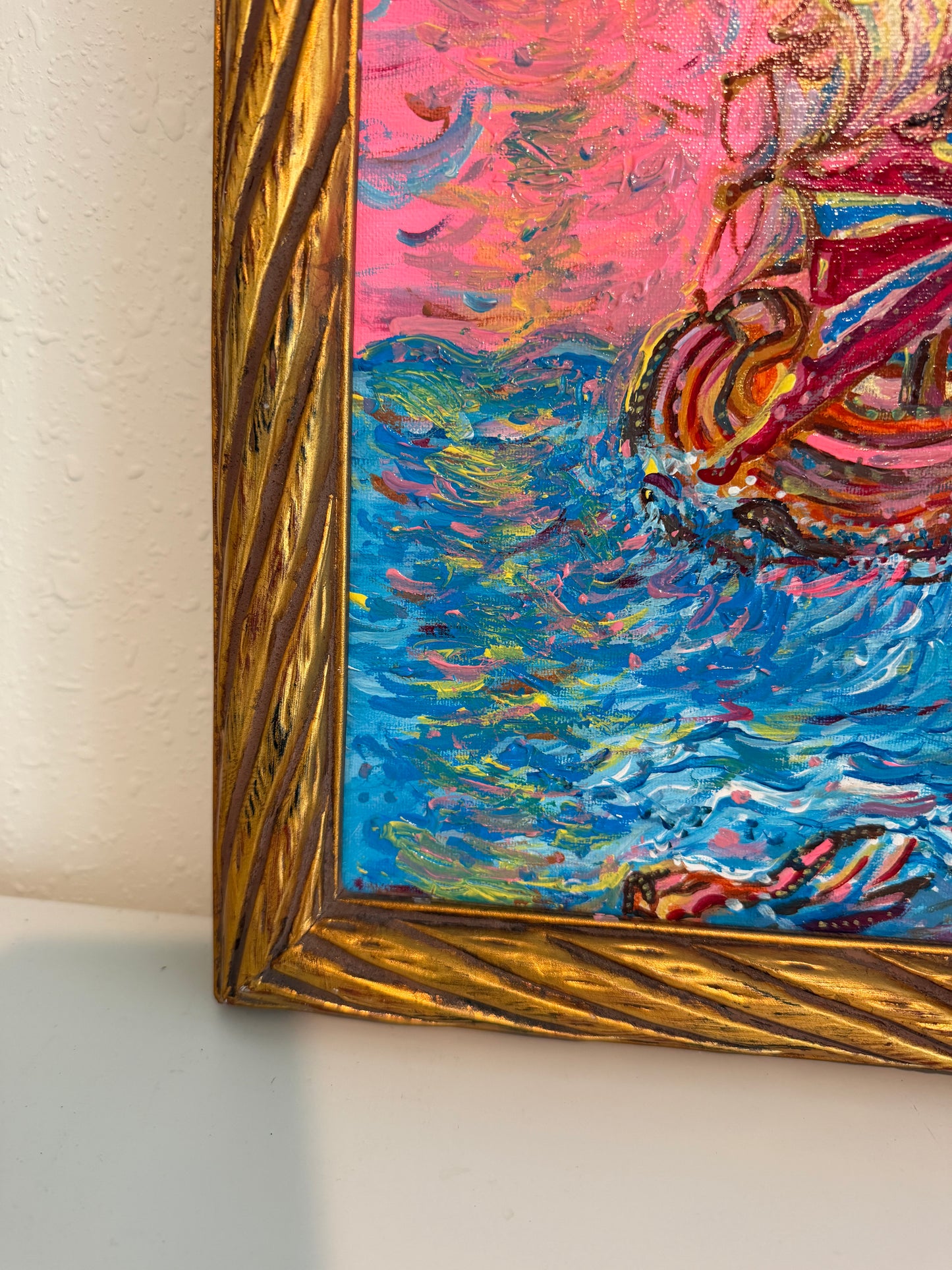 Serg Graff “Manifesto” Original Painting, Fantasy Ship Seascape, Nautical Art