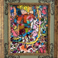Serg Graff "Find Mr. Squiggle" Abstract Acrylic Painting Framed Outsider Art COA