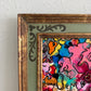 Serg Graff "Pets" Abstract Acrylic Painting Framed Outsider Art COA