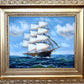 Vintage Oil Painting Tall Ship Seascape Signed K. Dossi Maritime Marine Art