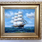 Vintage Oil Painting Tall Ship Seascape Signed K. Dossi Maritime Marine Art