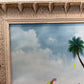 Magic Umbrella Beach Scene Painting by Serg Graff | Original Framed, COA