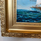 Vintage Oil Painting Tall Ship Seascape Signed K. Dossi Maritime Marine Art