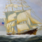 Original Oil painting on canvas, seascape, Sailing Ship, signed M.Downing