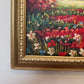 Vintage Impressionist Landscape Oil Painting Floral Meadow Countryside Scene