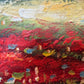 Vintage Impressionist Landscape Oil Painting Floral Meadow Countryside Scene