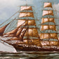 Listed Italian Artist Renato Longanesi Large oil painting on canvas Clipper ship