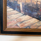 V. Caskey Coastal Harbor Vintage Oil Painting Signed 1975 Maritime Seascape Art