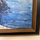 V. Caskey Coastal Harbor Vintage Oil Painting Signed 1975 Maritime Seascape Art