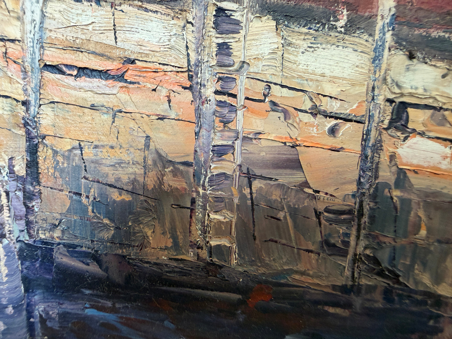 V. Caskey Coastal Harbor Vintage Oil Painting Signed 1975 Maritime Seascape Art