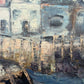 V. Caskey Coastal Harbor Vintage Oil Painting Signed 1975 Maritime Seascape Art