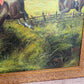 Huge Equestrian Fox Hunt Oil Painting, English Hunting Scene Art, Framed, Signed