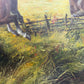 Huge Equestrian Fox Hunt Oil Painting, English Hunting Scene Art, Framed, Signed