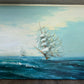 Listed Artist Hewett Jackson Original Oil Painting | Tall Ship Seascape | Large