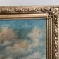 Antique Oil Painting Countryside Cottage Landscape Signed M.D. Chin – Framed