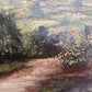Antique Oil Painting Countryside Cottage Landscape Signed M.D. Chin – Framed