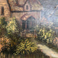 Antique Oil Painting Countryside Cottage Landscape Signed M.D. Chin – Framed