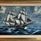 Original Oil painting on canvas, seascape, Sailing Ship, signed, framed