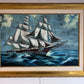 Original Oil painting on canvas, seascape, Sailing Ship, signed, framed