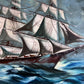 Large Sailing Ship Oil Painting "Sea Wanderer" Maritime Seascape, Signed Framed