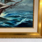 Original Oil painting on canvas, seascape, Sailing Ship, signed, framed