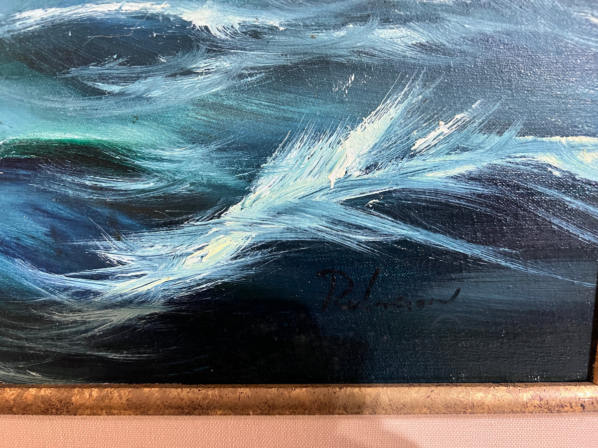 Large Sailing Ship Oil Painting "Sea Wanderer" Maritime Seascape, Signed Framed