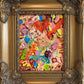 Serg Graff "Orange Dog" Abstract Painting Acrylic on Canvas Framed Art, COA
