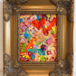 Serg Graff "Orange Dog" Abstract Painting Acrylic on Canvas Framed Art, COA