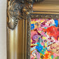 Serg Graff "Orange Dog" Abstract Painting Acrylic on Canvas Framed Art, COA