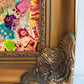 Serg Graff "Orange Dog" Abstract Painting Acrylic on Canvas Framed Art, COA
