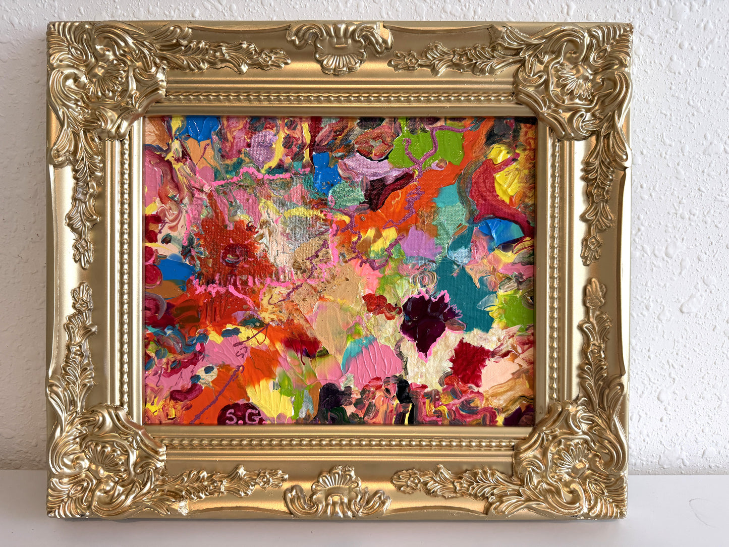 Serg Graff "Color Synapse" Abstract Painting Acrylic on Canvas Framed Art, COA