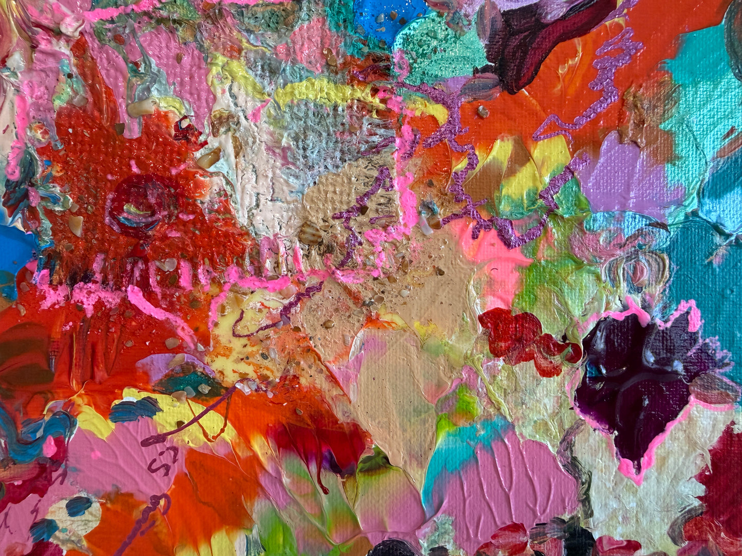 Serg Graff "Color Synapse" Abstract Painting Acrylic on Canvas Framed Art, COA